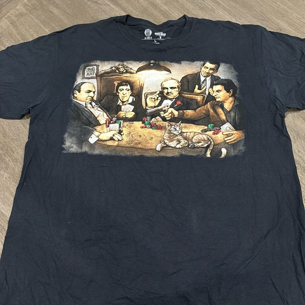 Get Down Art Gangster Poker Game Tshirt Size large gangster mafia mens Spencers